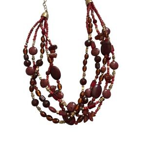 Lia Sophia five-strand beaded necklace